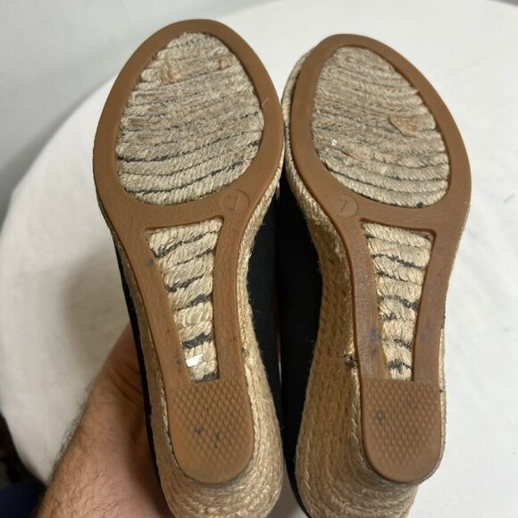 J.Crew $128 Seville Espadrille Wedges Black Size 7 64498 - Picture 7 of 7